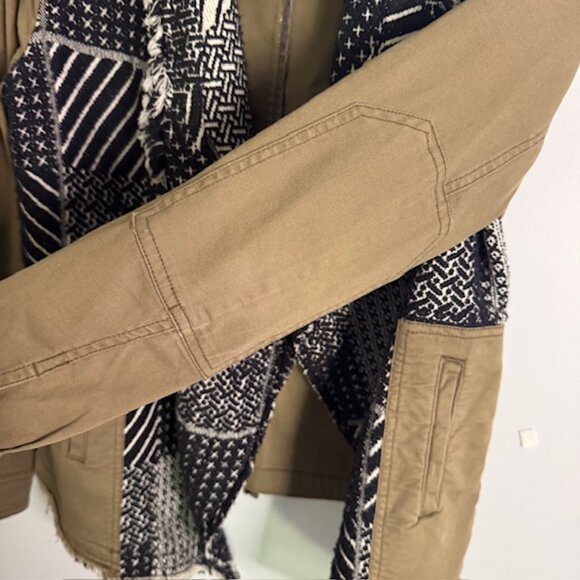 Anthropologie Hei Hei Fringed Fieldwork Military Style Jacket Szie XS - Picture 6 of 8